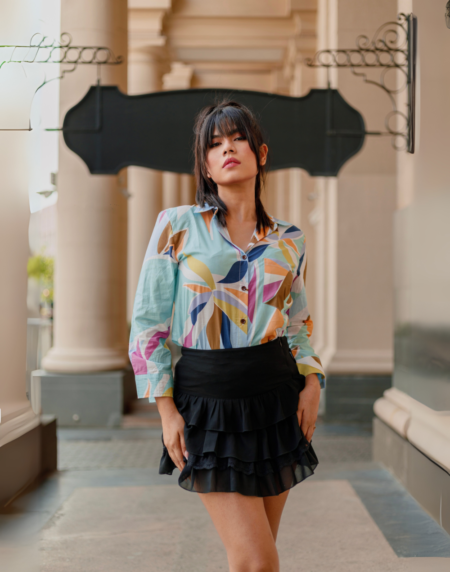 Wild Camellia – Cambric Cotton Shirt - Image 3