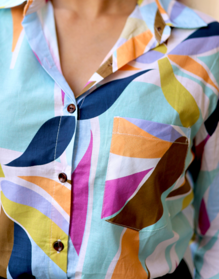 Wild Camellia – Cambric Cotton Shirt - Image 4