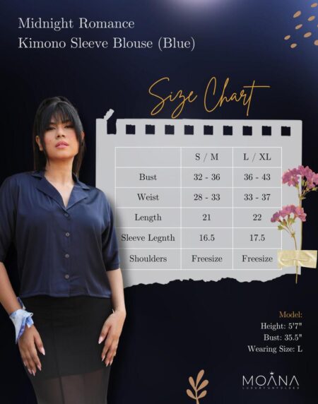Midnight Romance – Kimono Sleeve Blouse - Image 5